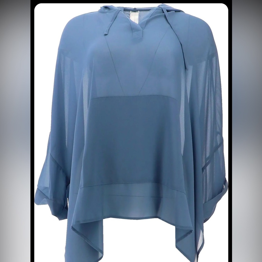 Marla Wynne Layers Chiffon Hoodie NWOT